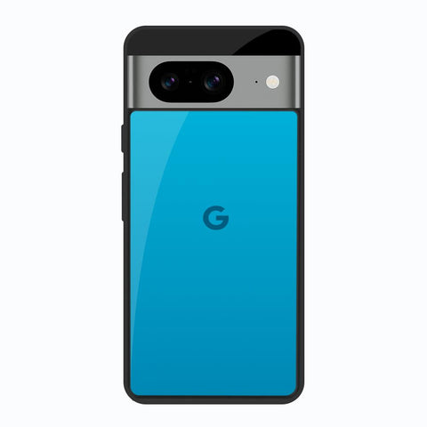 Blue Aqua Google Pixel 8 Glass Back Cover Online