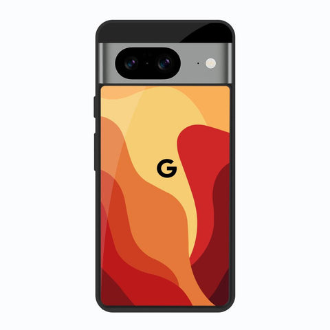 Magma Color Pattern Google Pixel 8 Glass Back Cover Online