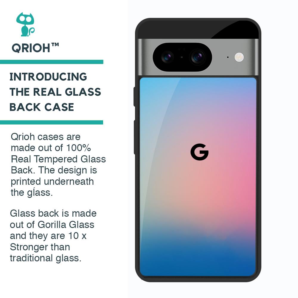 Blue & Pink Ombre Glass case for Google Pixel 8
