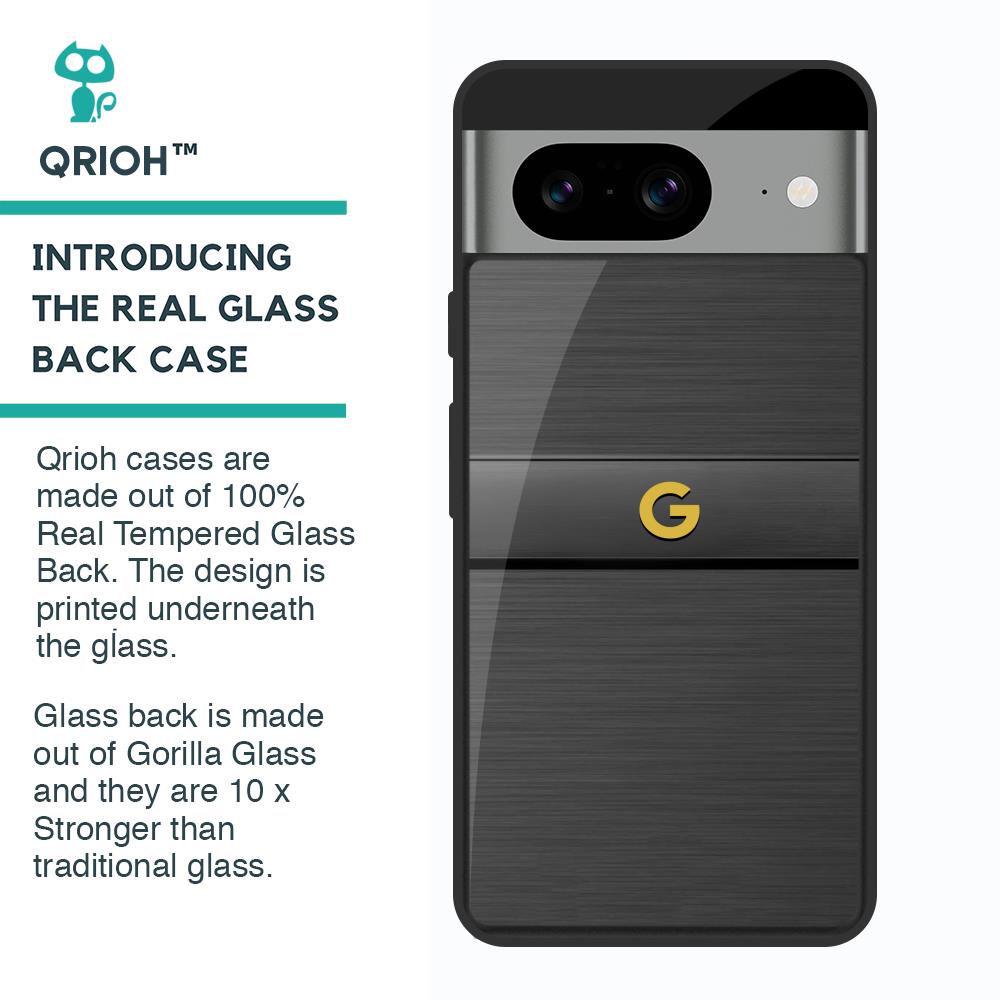 Grey Metallic Glass Case For Google Pixel 8