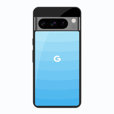 Wavy Blue Pattern Google Pixel 8 Pro Glass Back Cover Online