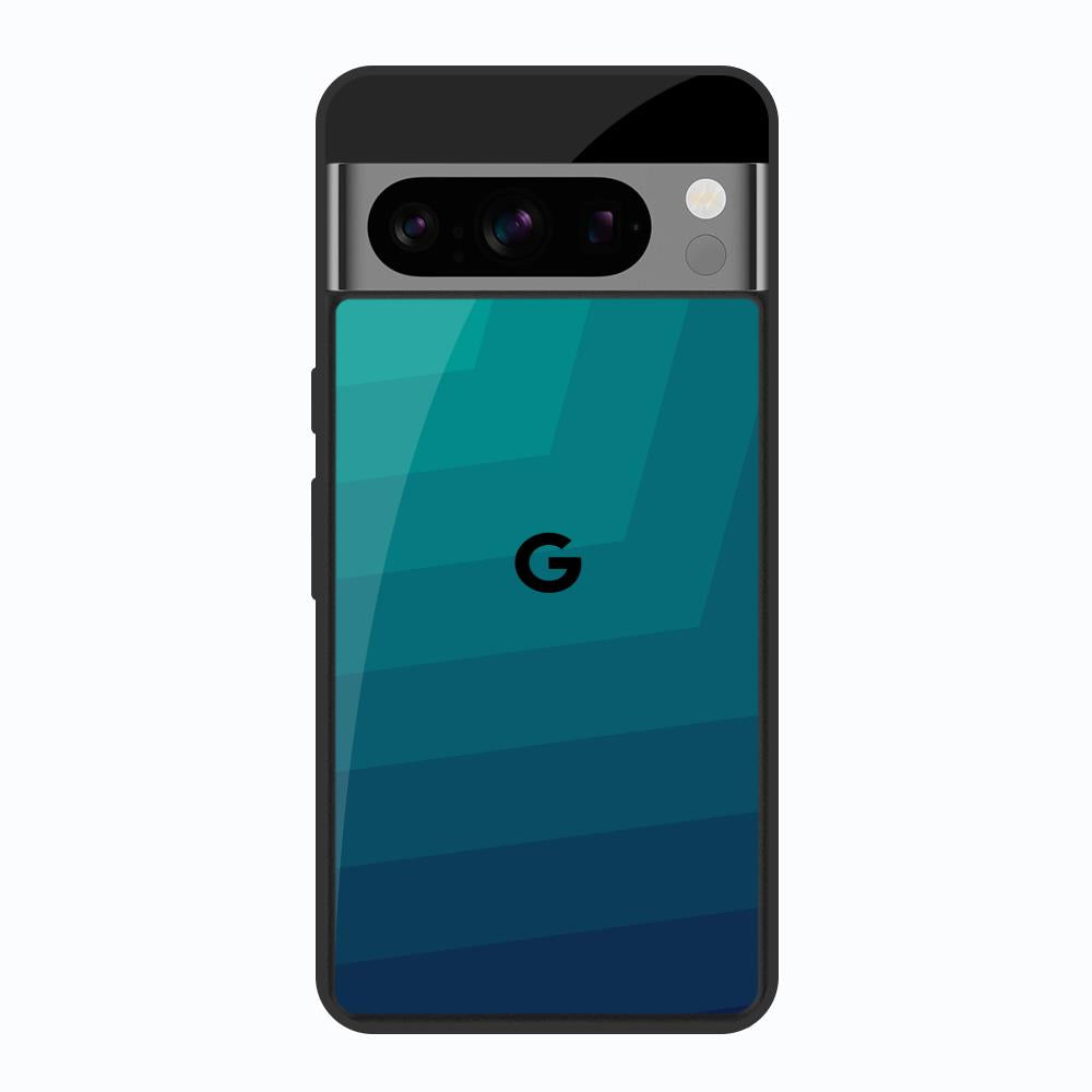 Green Triangle Pattern Google Pixel 8 Pro Glass Back Cover Online
