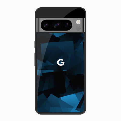 Polygonal Blue Box Google Pixel 8 Pro Glass Back Cover Online