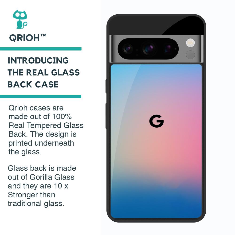 Blue & Pink Ombre Glass case for Google Pixel 8 Pro