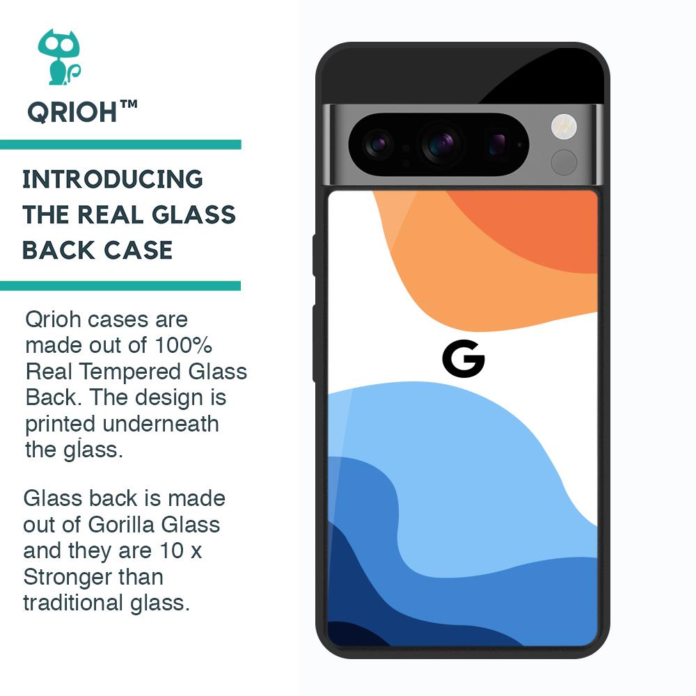 Wavy Color Pattern Glass Case for Google Pixel 8 Pro