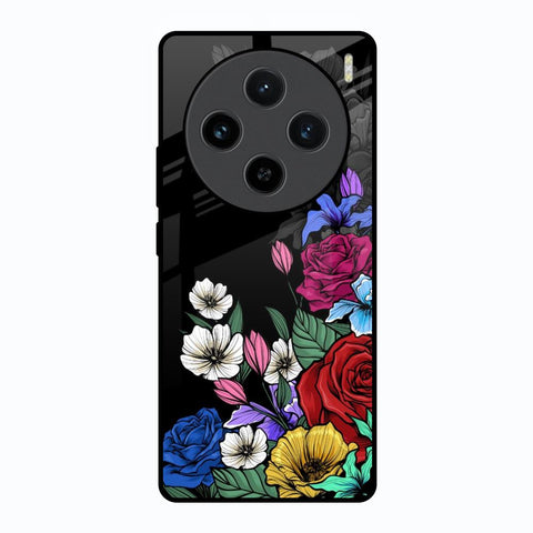 Rose Flower Bunch Art Vivo X100 5G Glass Back Cover Online