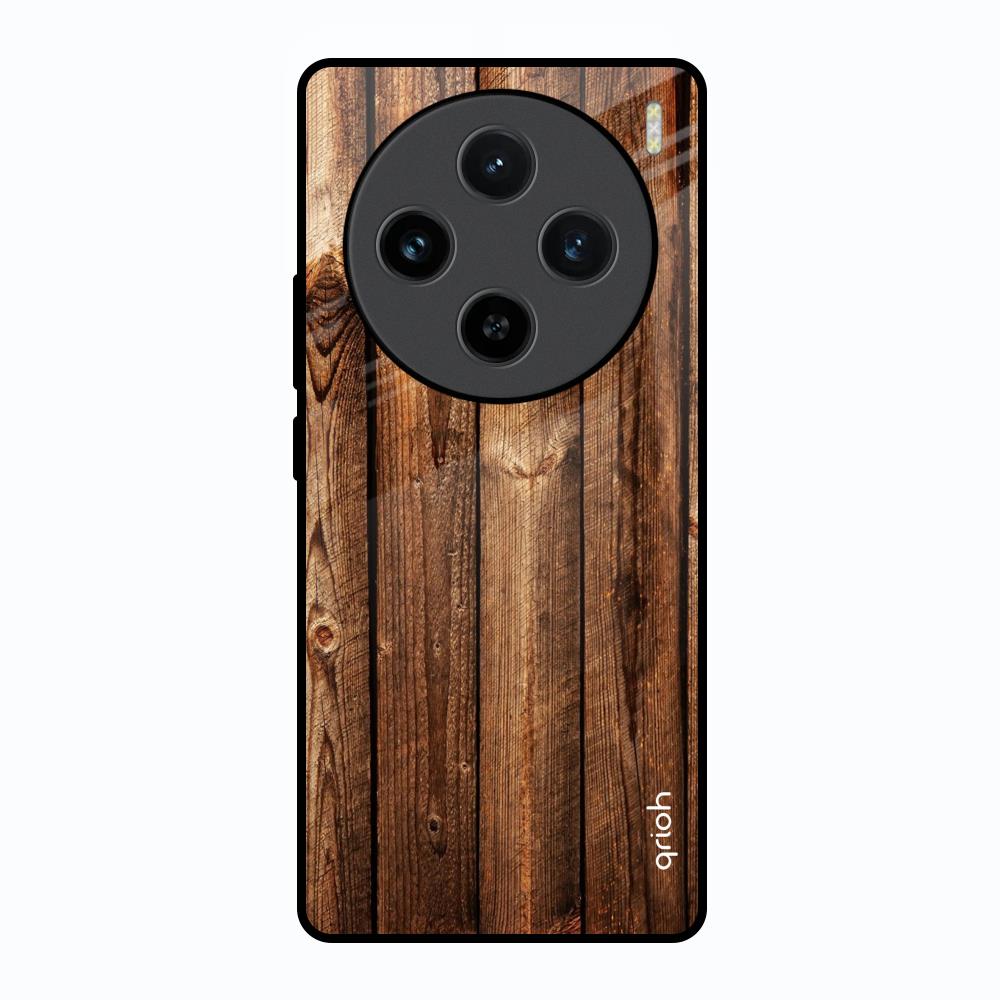 Timber Printed Vivo X100 5G Glass Back Cover Online