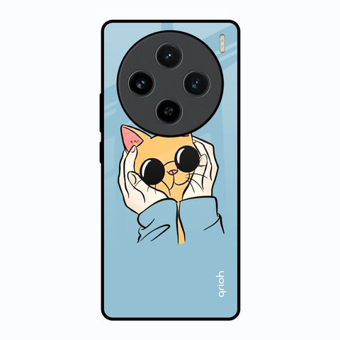Adorable Cute Kitty Vivo X100 5G Glass Back Cover Online