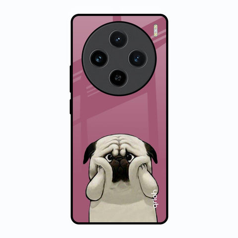 Funny Pug Face Vivo X100 5G Glass Back Cover Online