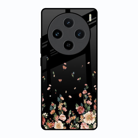 Floating Floral Print Vivo X100 5G Glass Back Cover Online