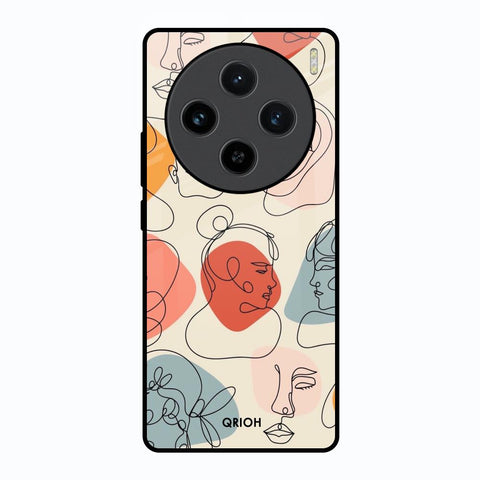 Abstract Faces Vivo X100 5G Glass Back Cover Online