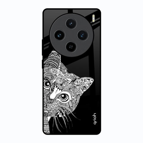 Kitten Mandala Vivo X100 5G Glass Back Cover Online