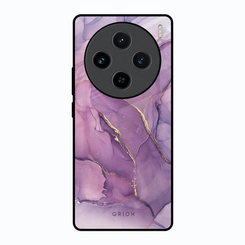 Purple Gold Marble Vivo X100 5G Glass Back Cover Online