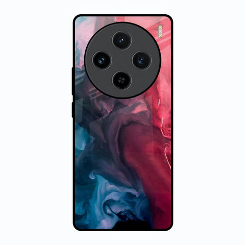 Blue & Red Smoke Vivo X100 5G Glass Back Cover Online