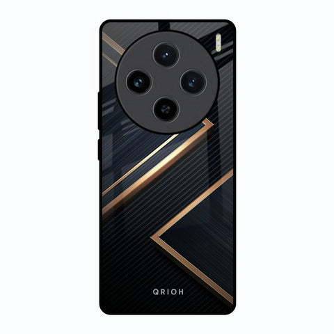 Sleek Golden & Navy Vivo X100 5G Glass Back Cover Online