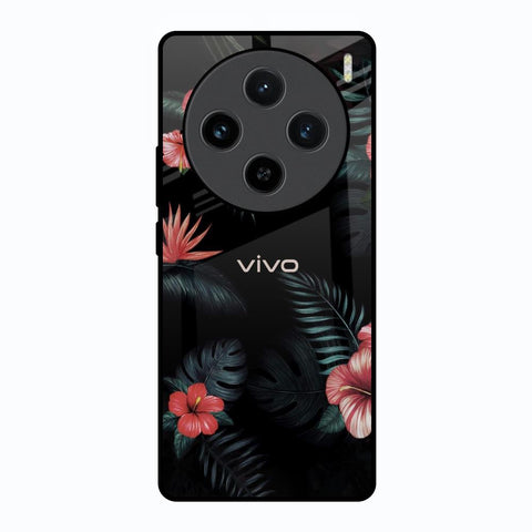 Tropical Art Flower Vivo X100 5G Glass Back Cover Online