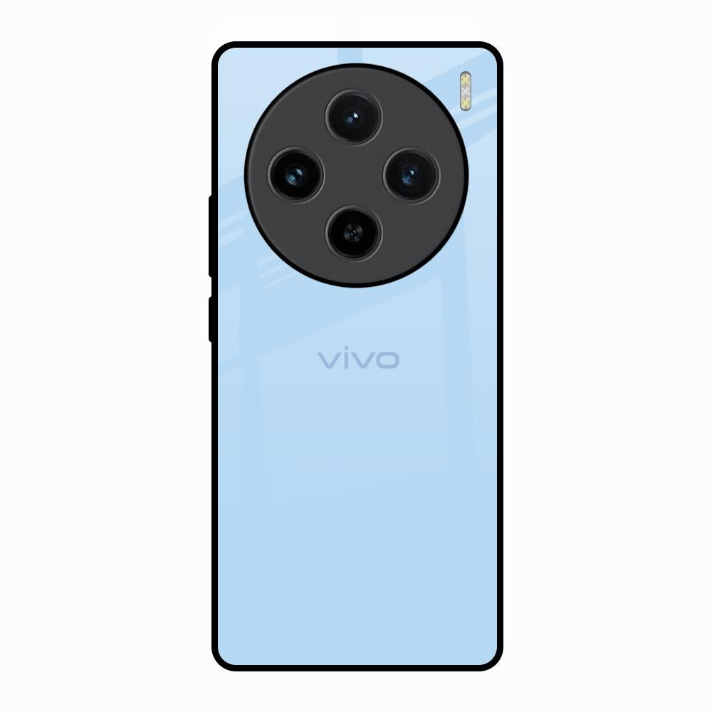 Pastel Sky Blue Vivo X100 5G Glass Back Cover Online