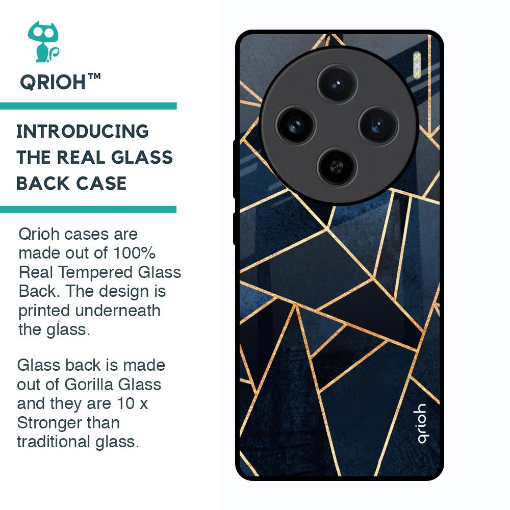Abstract Tiles Glass Case for Vivo X100 5G