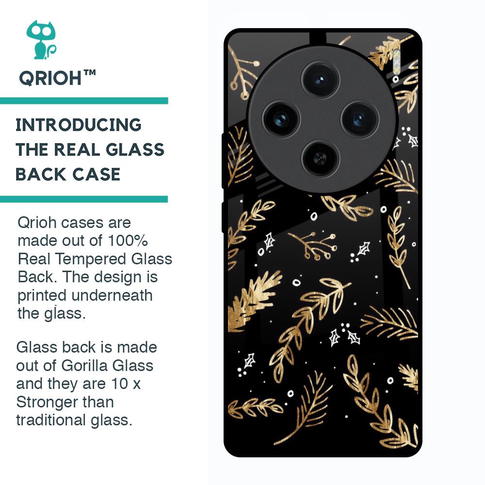Autumn Leaves Glass Case for Vivo X100 5G