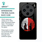Anime Red Moon Glass Case for Vivo X100 5G