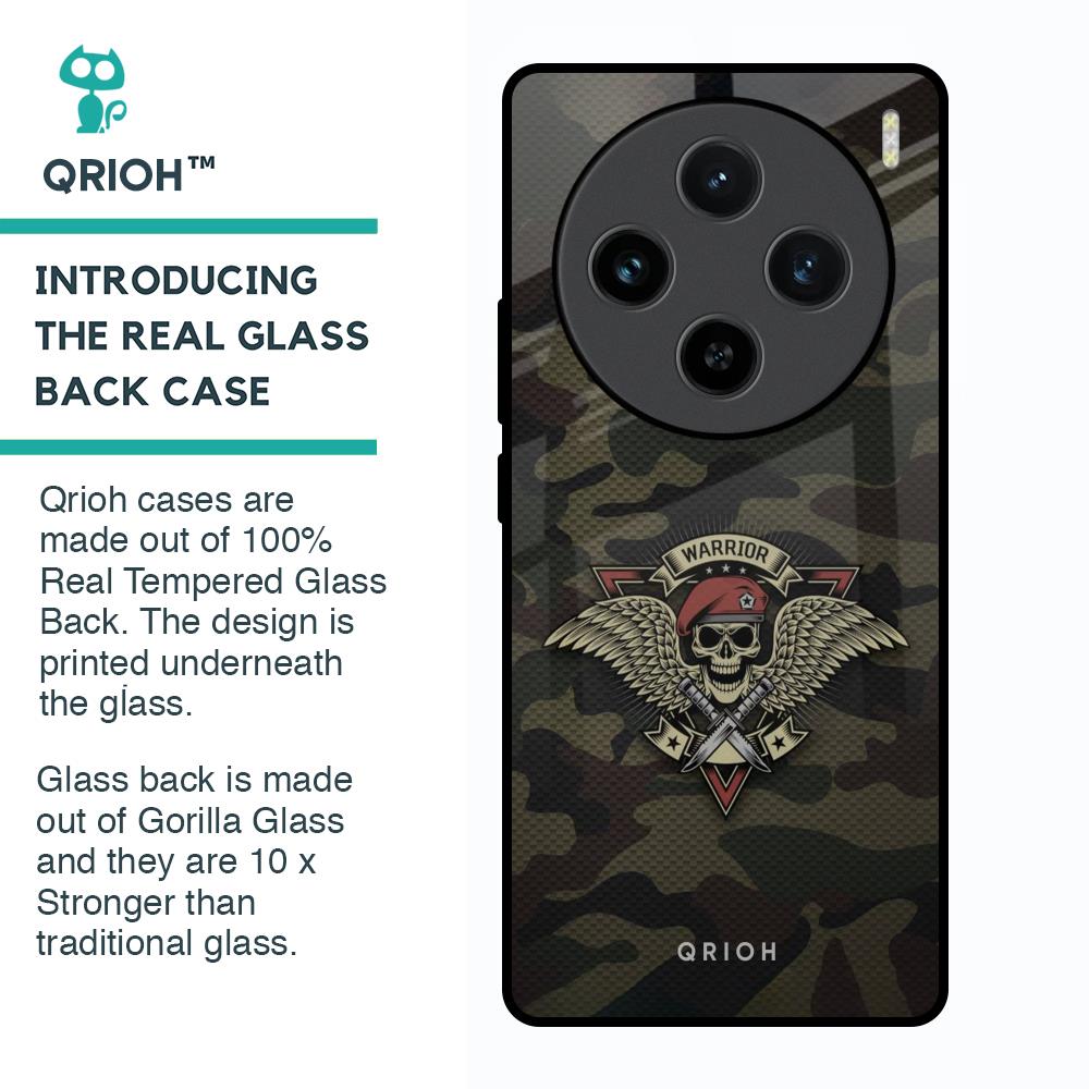 Army Warrior Glass Case for Vivo X100 5G
