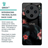 Tropical Art Flower Glass Case for Vivo X100 5G