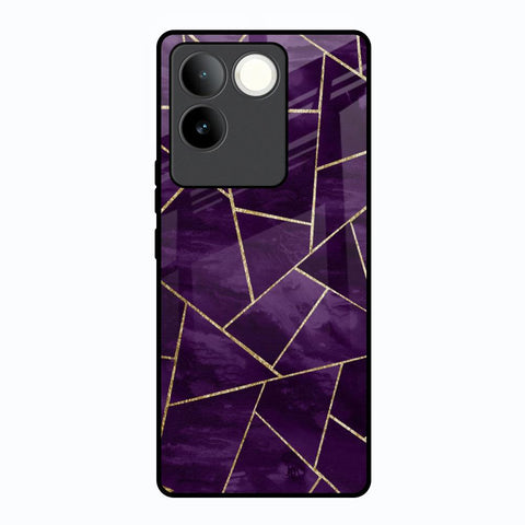 Geometric Purple Vivo T2 Pro 5G Glass Back Cover Online