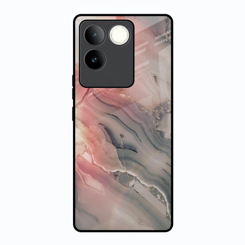 Pink And Grey Marble Vivo T2 Pro 5G Glass Back Cover Online
