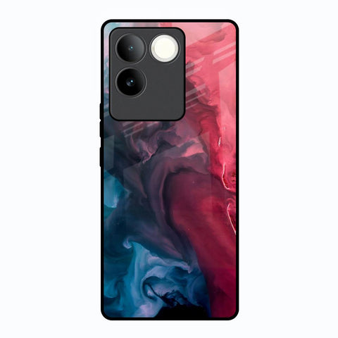 Blue & Red Smoke Vivo T2 Pro 5G Glass Back Cover Online