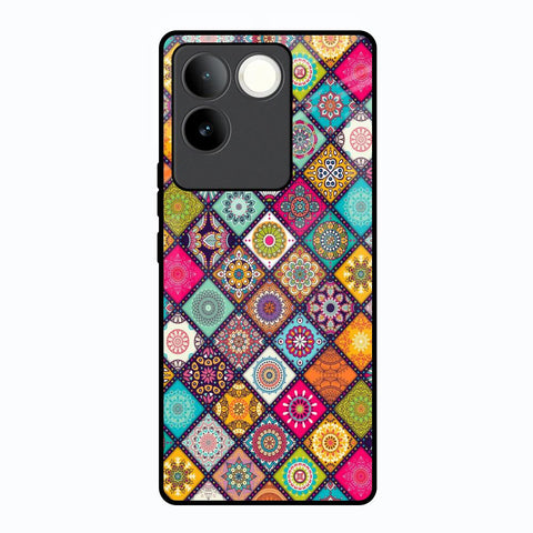 Multicolor Mandala Vivo T2 Pro 5G Glass Back Cover Online