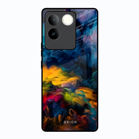 Multicolor Oil Painting Vivo T2 Pro 5G Glass Back Cover Online