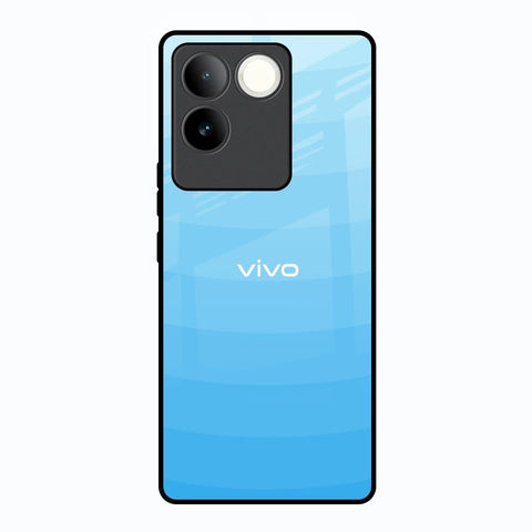 Wavy Blue Pattern Vivo T2 Pro 5G Glass Back Cover Online