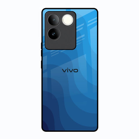 Blue Wave Abstract Vivo T2 Pro 5G Glass Back Cover Online