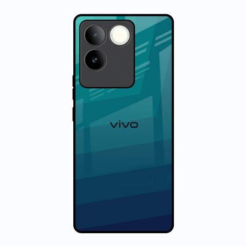 Green Triangle Pattern Vivo T2 Pro 5G Glass Back Cover Online