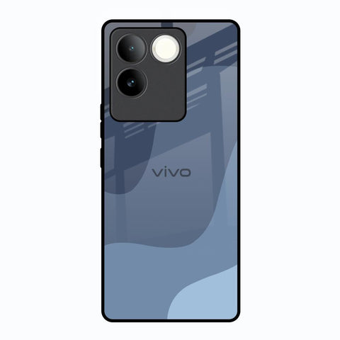 Navy Blue Ombre Vivo T2 Pro 5G Glass Back Cover Online