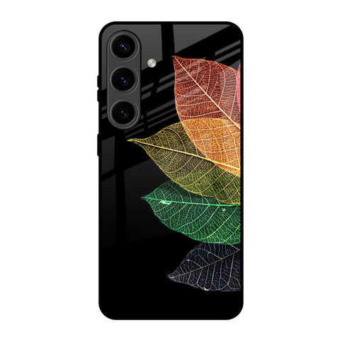 Colorful Leaves Samsung Galaxy S24 5G Glass Back Cover Online