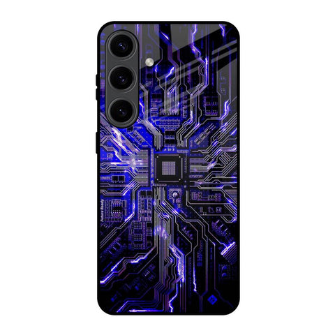 Techno Color Pattern Samsung Galaxy S24 5G Glass Back Cover Online