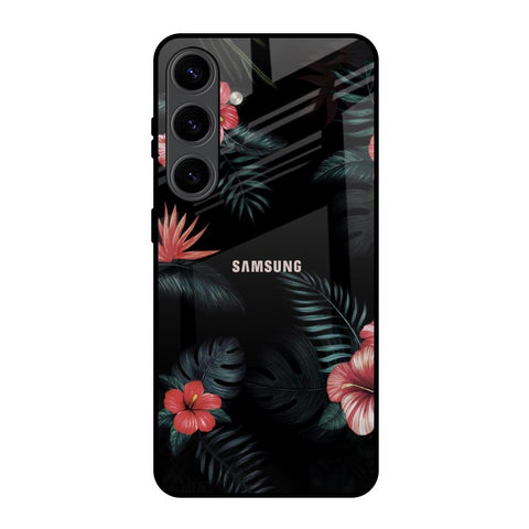 Tropical Art Flower Samsung Galaxy S24 5G Glass Back Cover Online