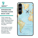 Travel Map Glass Case for Samsung Galaxy S24 5G