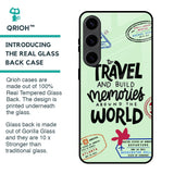 Travel Stamps Glass Case for Samsung Galaxy S24 5G