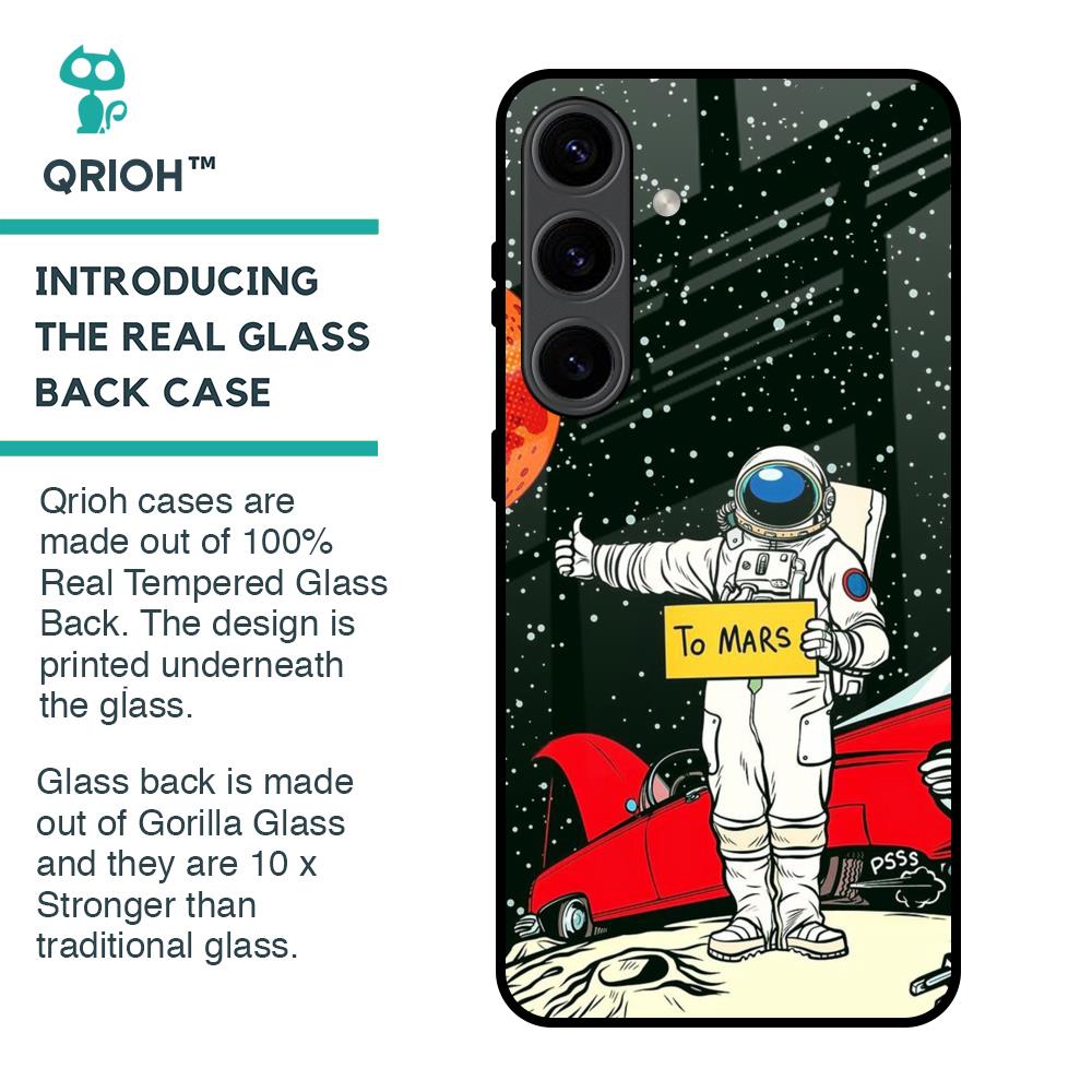 Astronaut on Mars Glass Case for Samsung Galaxy S24 5G