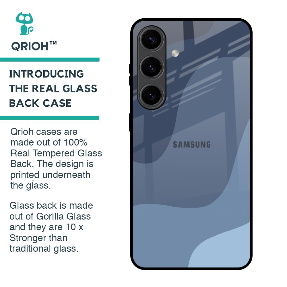Navy Blue Ombre Glass Case for Samsung Galaxy S24 5G