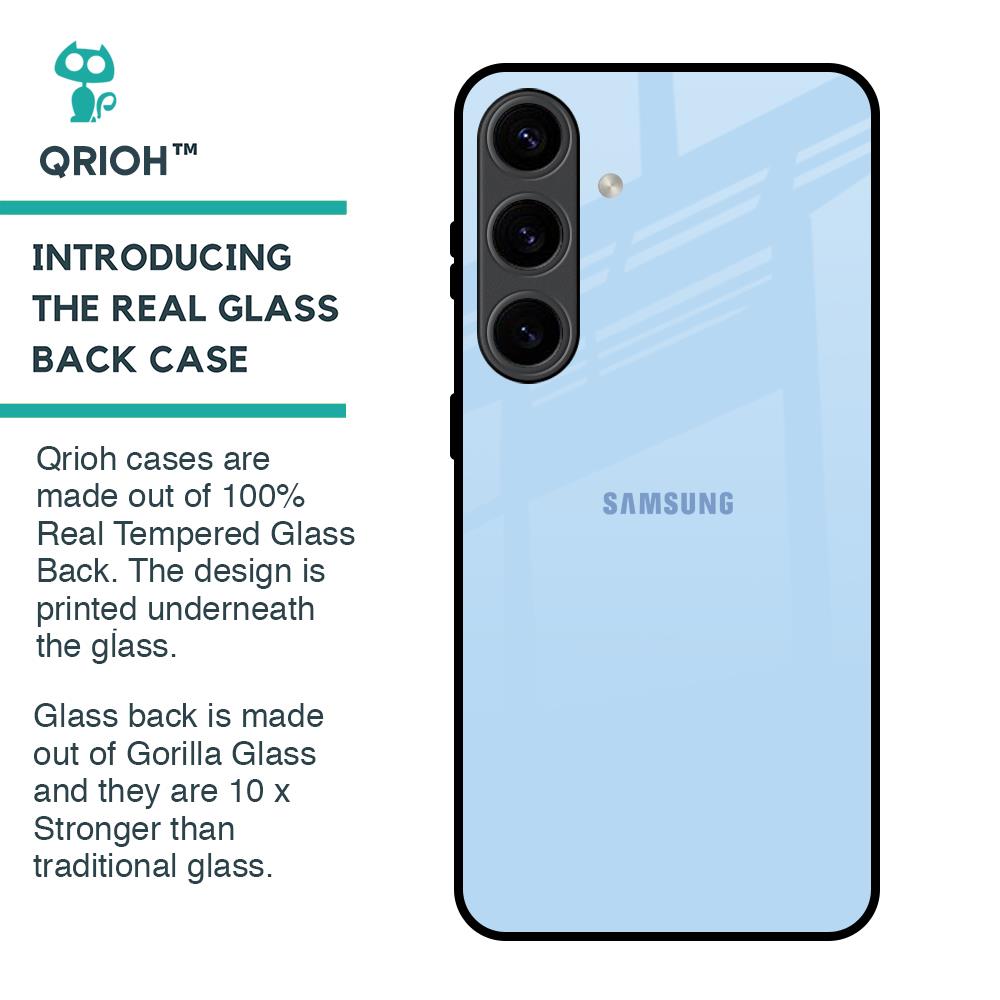 Pastel Sky Blue Glass Case for Samsung Galaxy S24 5G