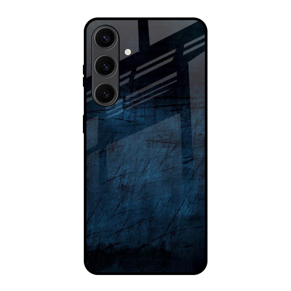Dark Blue Grunge Samsung Galaxy S24 Plus 5G Glass Back Cover Online
