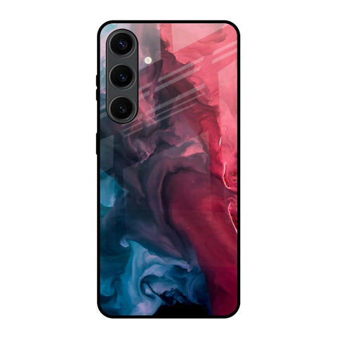 Blue & Red Smoke Samsung Galaxy S24 Plus 5G Glass Back Cover Online