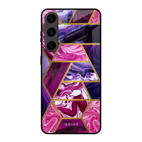 Electroplated Geometric Marble Samsung Galaxy S24 Plus 5G Glass Back Cover Online
