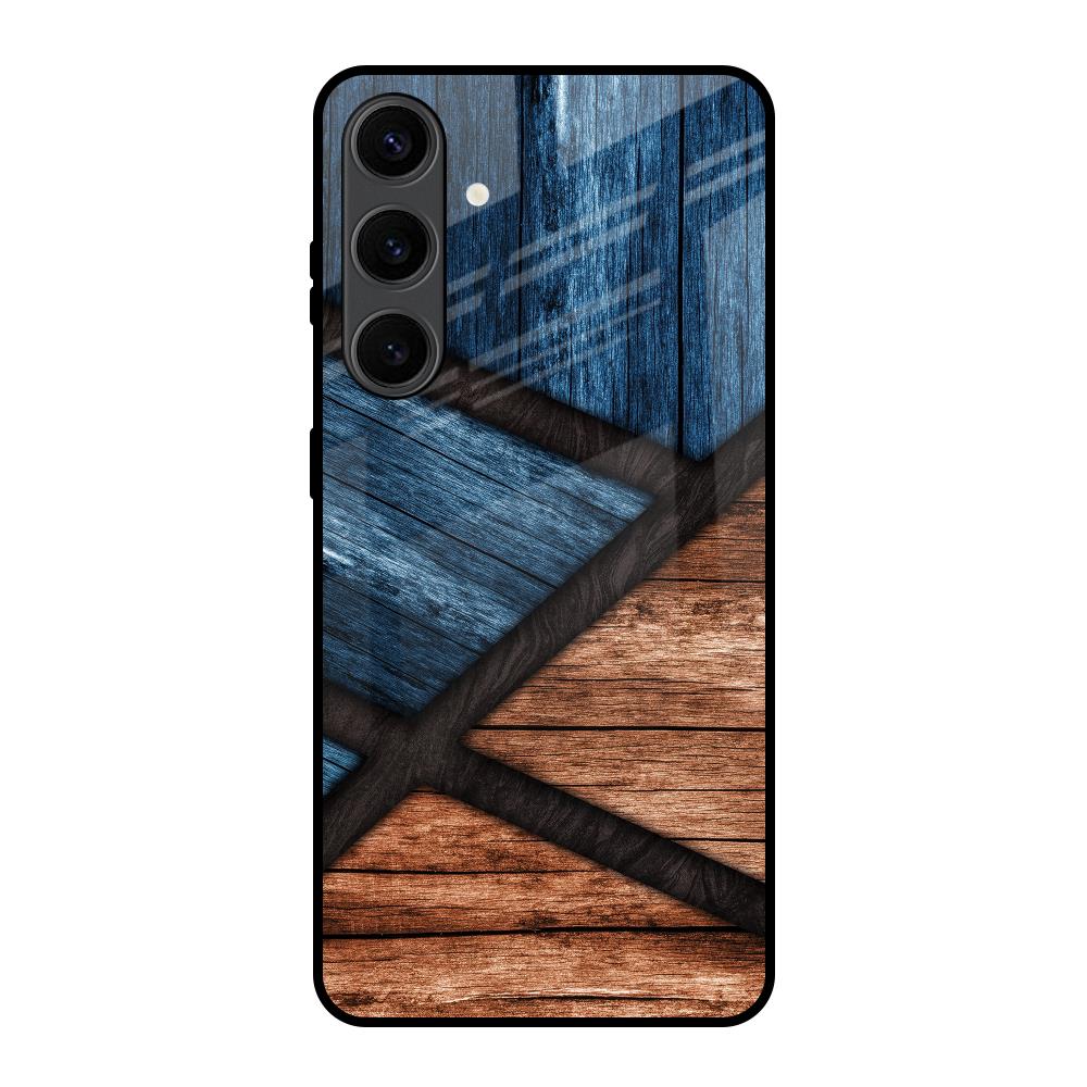 Wooden Tiles Samsung Galaxy S24 Plus 5G Glass Back Cover Online