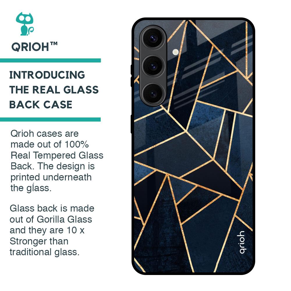 Abstract Tiles Glass Case for Samsung Galaxy S24 Plus 5G
