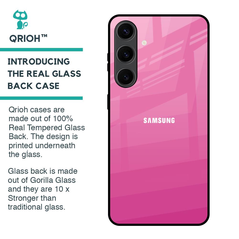 Pink Ribbon Caddy Glass Case for Samsung Galaxy S24 Plus 5G