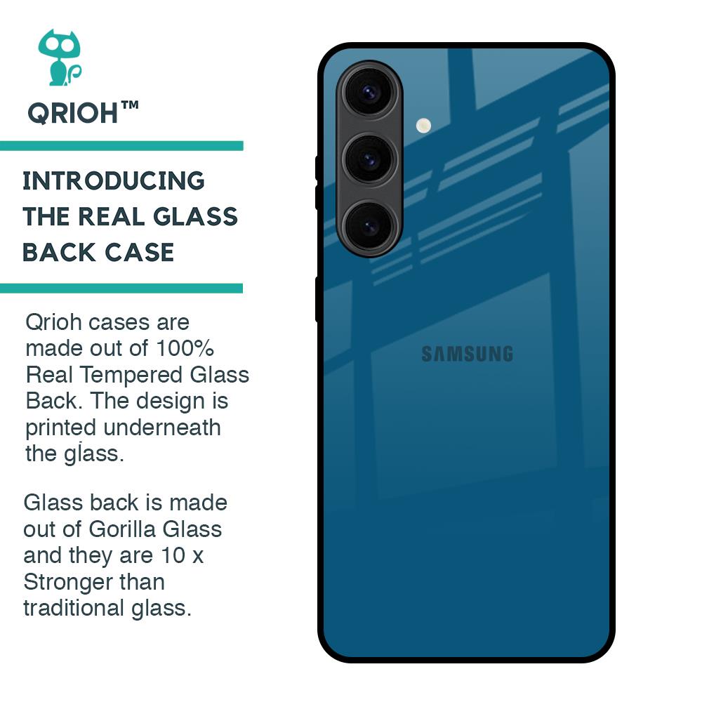 Cobalt Blue Glass Case for Samsung Galaxy S24 Plus 5G